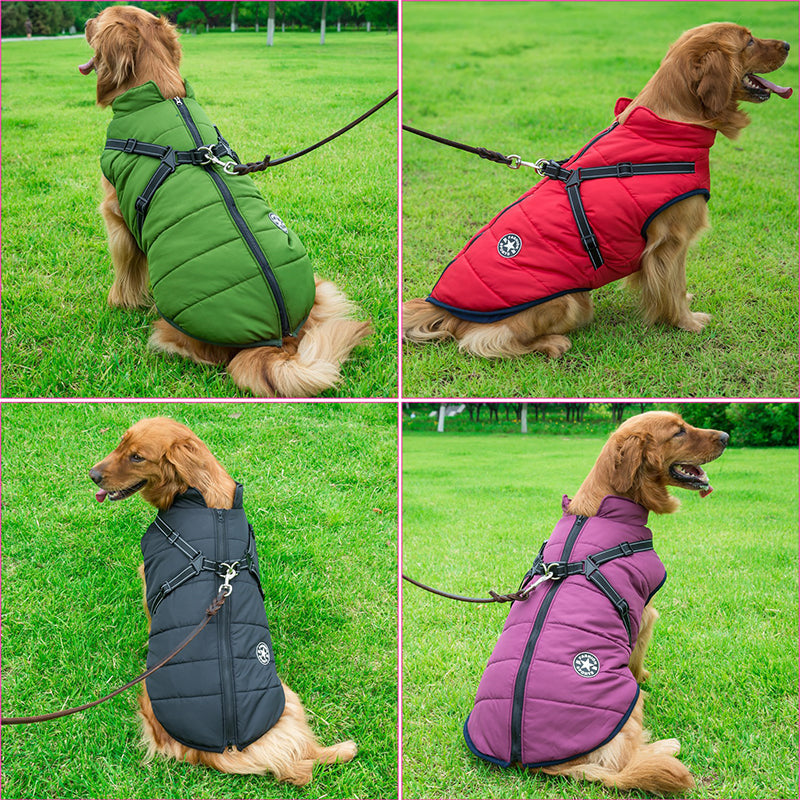 Winter Dog Jacket | Waterproof Dog Coat with Reflective Harness | Adjustable Fit for Comfort and Warmth 3